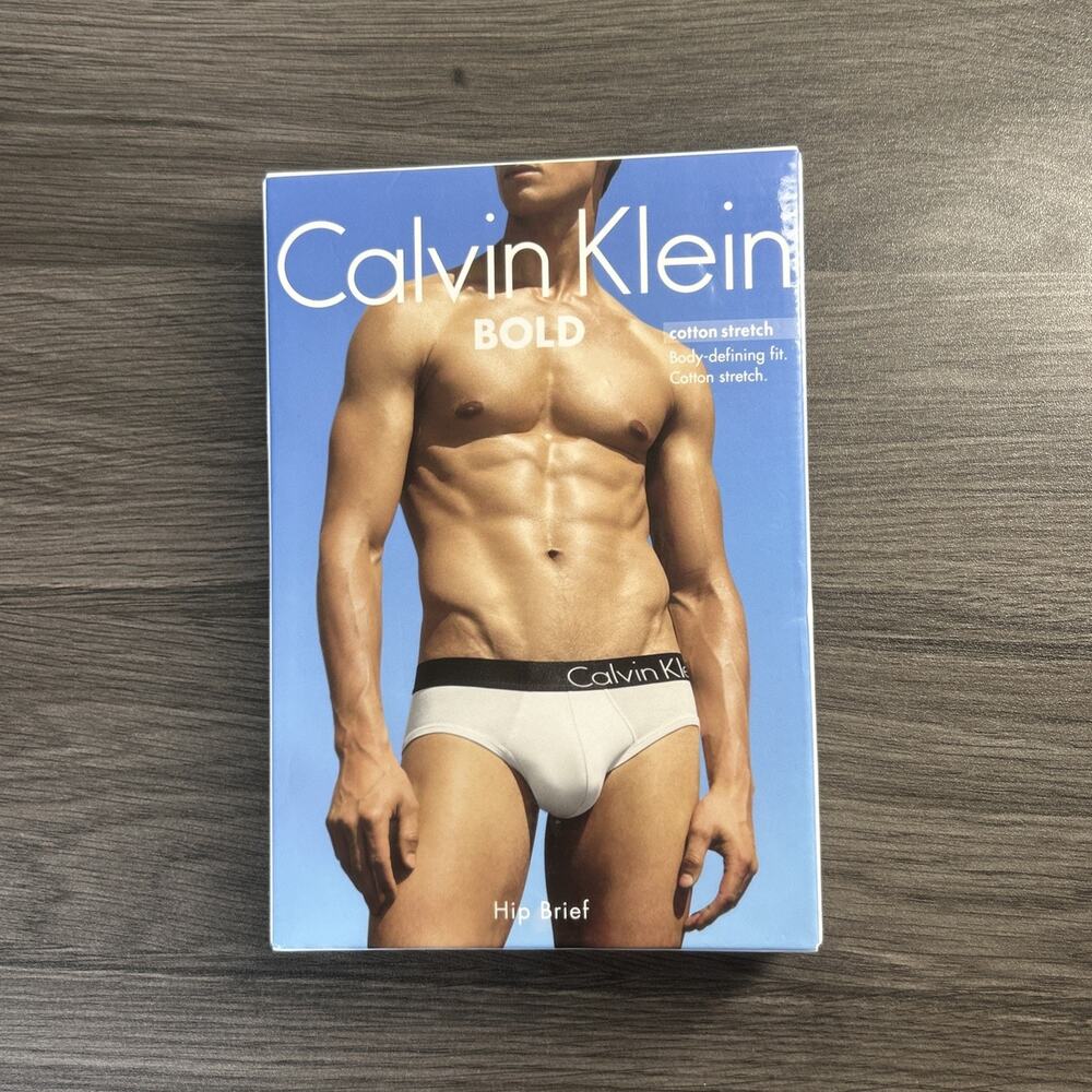 Calvin Klein Bold Cotton Stretch Hip Brief Black Size S 28-30 New in Box